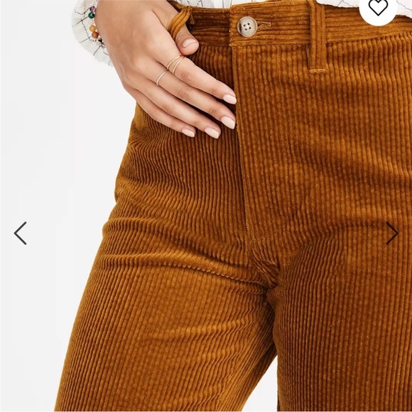 Madewell slim Emmett wide leg crop corduroy Pants - Picture 3 of 6
